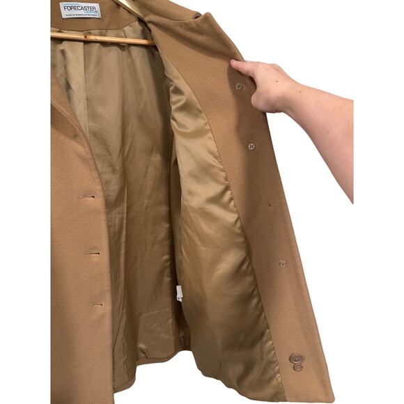 Neiman Marcus 14 Lambswool $499 Vintage Coat Button Front Jacket Camel Tan - Picture 5 of 9